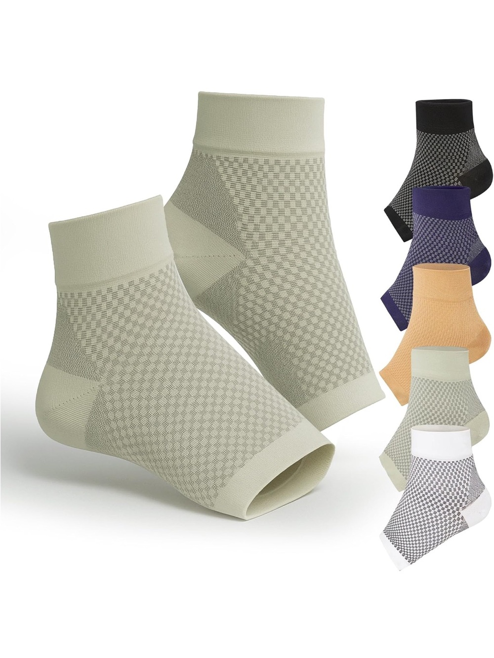New General Store Open Toe Ankle Compression Sleeve Foot Support Socks XL